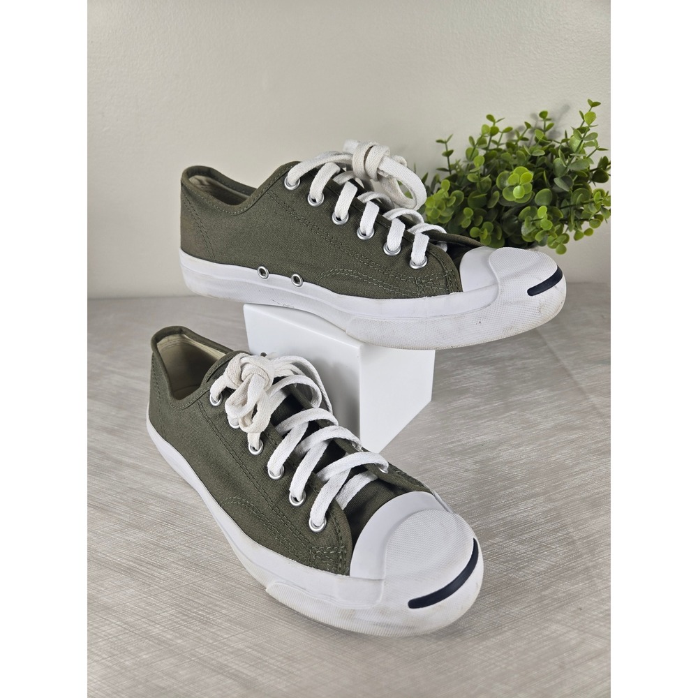 Converse Jack Purcell CP Canvas Low Top Olive Green 157785C Mens 7 Women 8.5